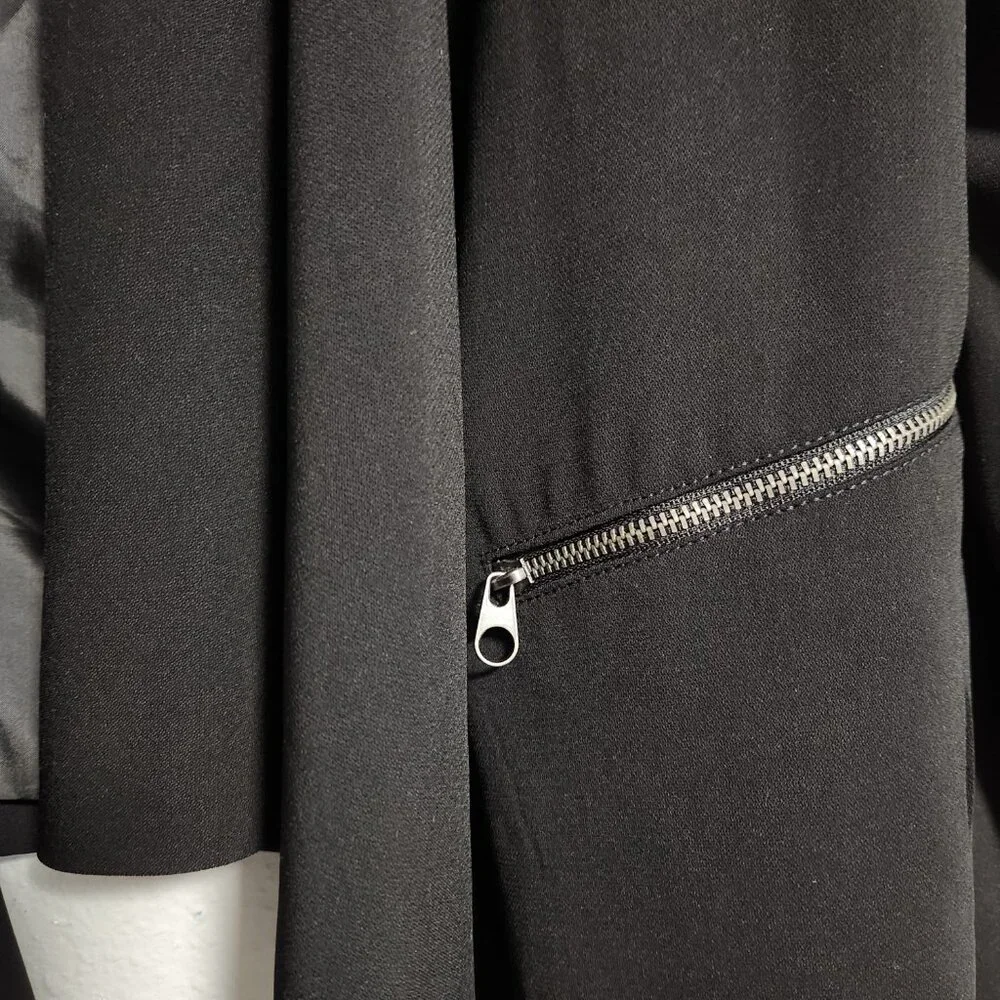 Nicole By Nicole Miller | Black Drape City Black Blazer Jacket Large - Picture 3 of 6